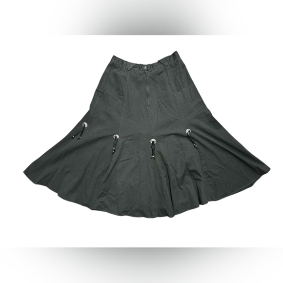 Roughrider By Circle Y Western Skirt Long Black Flowy Size 17/18 EUC - Picture 5 of 10